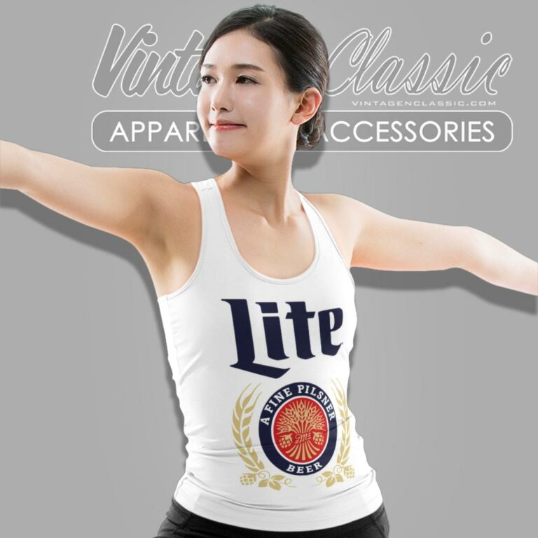 Miller Lite A Fine Pilsner Beer Tank Top Racerback Miller Lite A Fine Pilsner Beer Tank Top Racerback