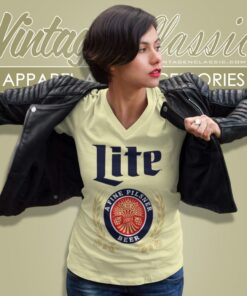 Miller Lite A Fine Pilsner Beer V Neck TShirt