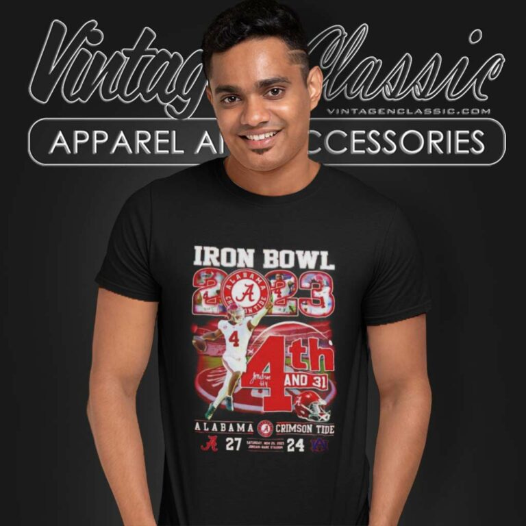 Milroe 4th And 31 Iron Bowl 2023 Alabama Crimson Tide T Shirt Milroe 4th And 31 Iron Bowl 2023 Alabama Crimson Tide T Shirt