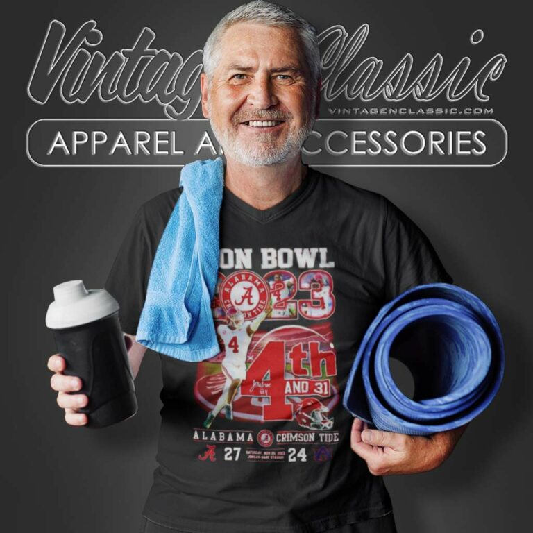 Milroe 4th And 31 Iron Bowl 2023 Alabama Crimson Tide V Neck TShirt Milroe 4th And 31 Iron Bowl 2023 Alabama Crimson Tide V Neck TShirt