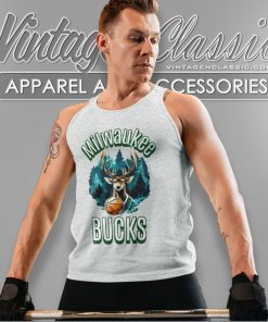 Milwaukee Basketball Shirt Milwaukee Bucks 90s Basketball Graphic Tank Top Racerback