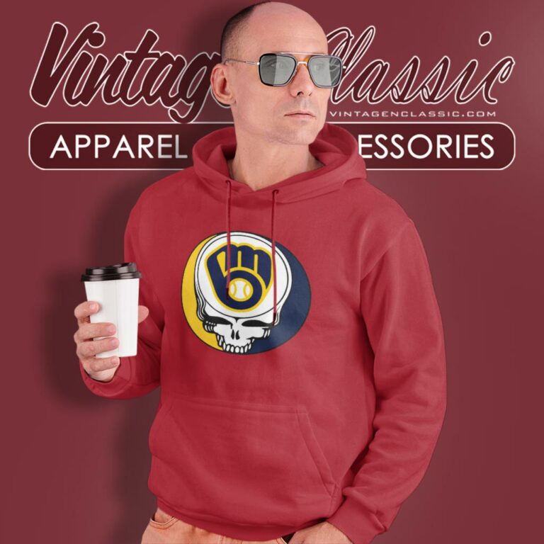 Milwaukee Brewers Grateful Dead Steal Your Face Hoodie Milwaukee Brewers Grateful Dead Steal Your Face Hoodie