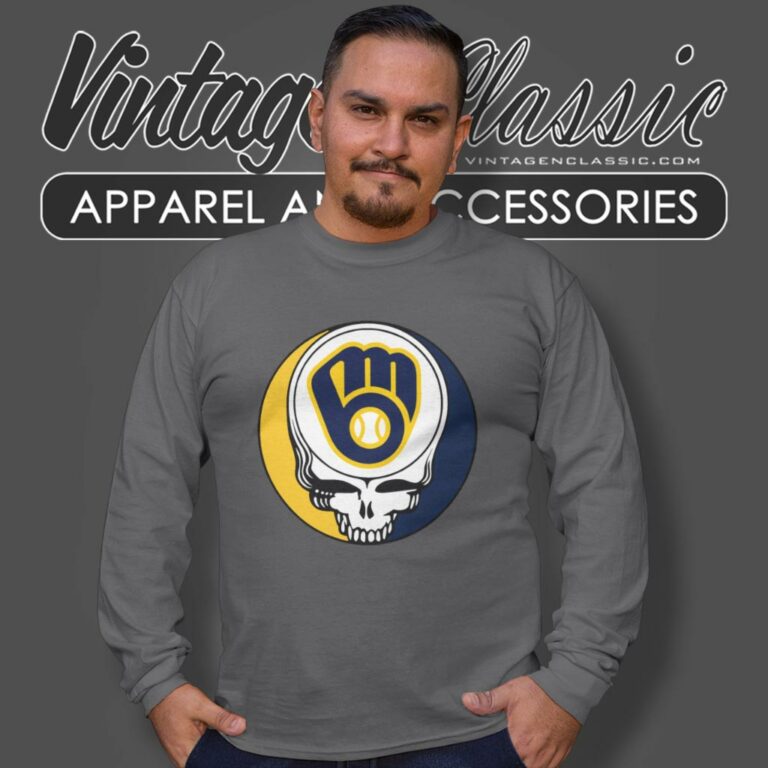 Milwaukee Brewers Grateful Dead Steal Your Face Long Sleeve Tee Milwaukee Brewers Grateful Dead Steal Your Face Long Sleeve Tee