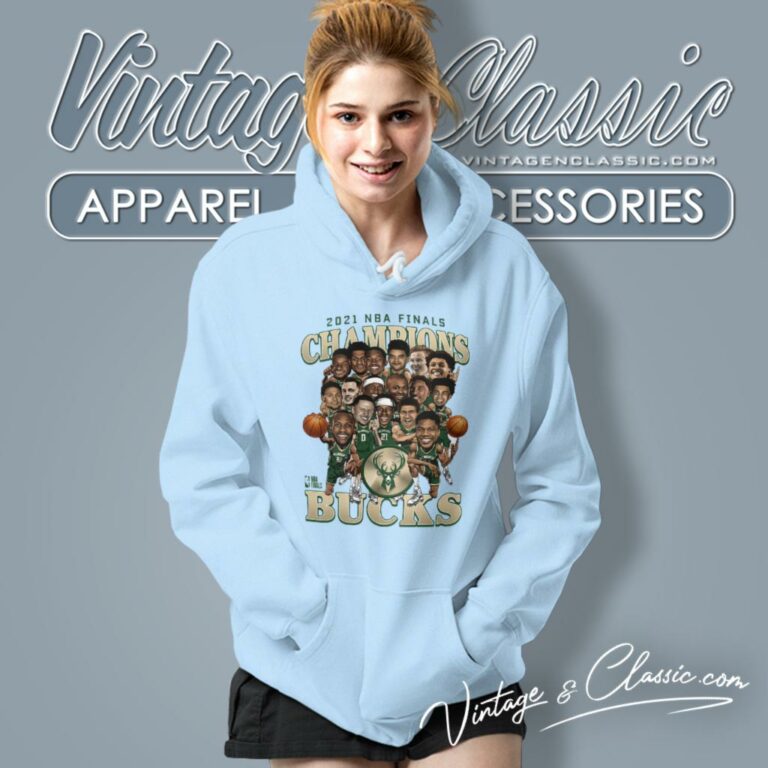 Milwaukee Bucks 2021 Nba Finals Champions Caricature Hoodie Milwaukee Bucks 2021 Nba Finals Champions Caricature Hoodie