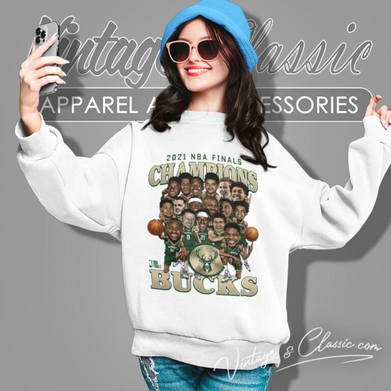 Milwaukee Bucks 2021 Nba Finals Champions Caricature Sweatshirt Milwaukee Bucks 2021 Nba Finals Champions Caricature Sweatshirt