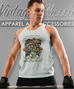 Milwaukee Bucks 2021 Nba Finals Champions Caricature Tank Top Racerback