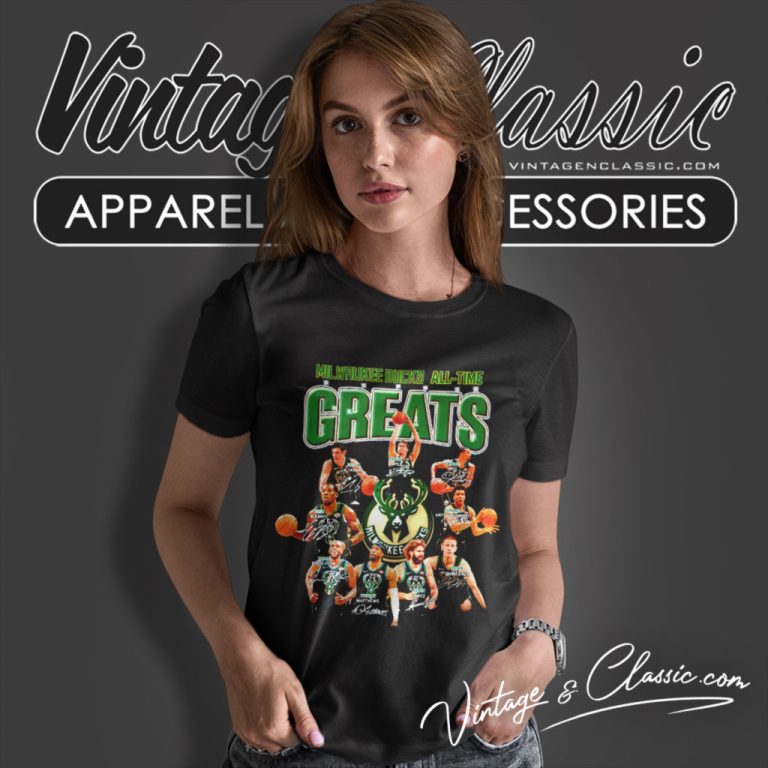 Milwaukee Bucks All Time Greats Women T Shirt Milwaukee Bucks All Time Greats Women T Shirt