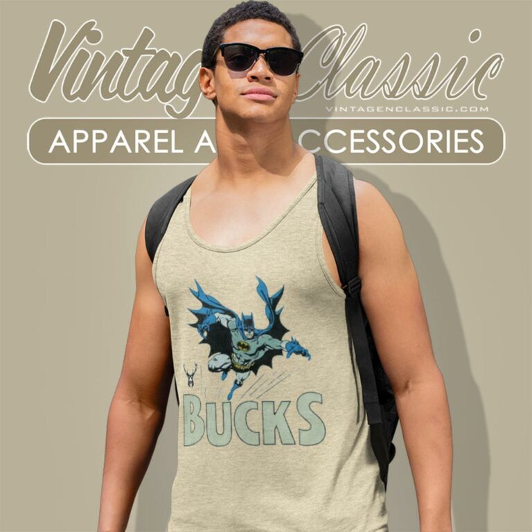 Milwaukee Bucks Batman Dc Comics Tank Top Racerback Milwaukee Bucks Batman Dc Comics Tank Top Racerback
