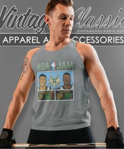 Milwaukee Bucks Damian Lillard Giannis Antetokounmpo Homage Charcoal Nba Jam Tank Top Racerback