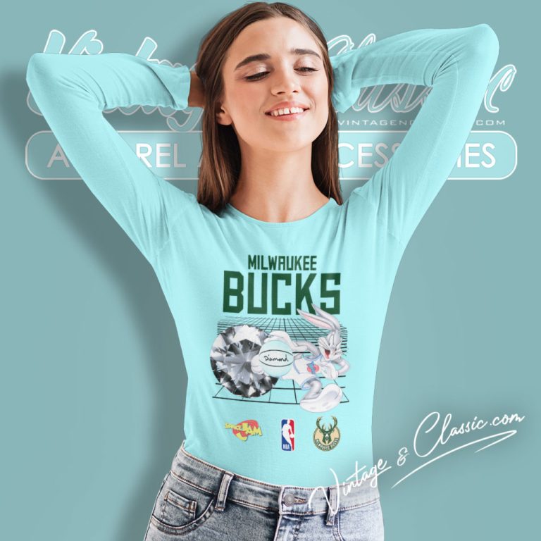Milwaukee Bucks Diamond Supply Co Space Jam Collab Long Sleeve Tee Milwaukee Bucks Diamond Supply Co Space Jam Collab Long Sleeve Tee