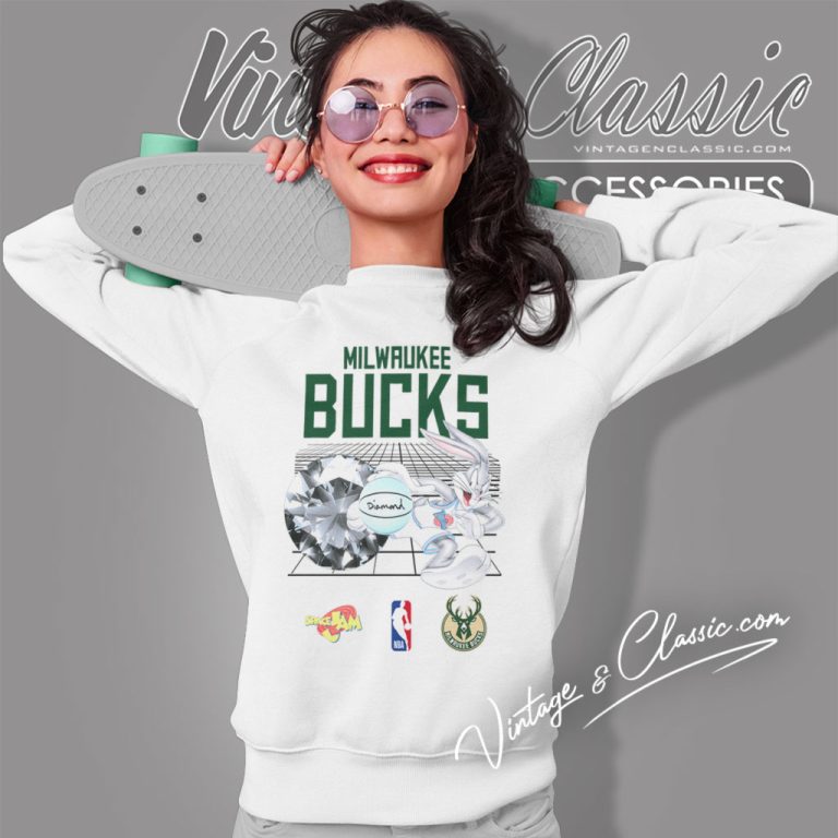 Milwaukee Bucks Diamond Supply Co Space Jam Collab Sweatshirt Milwaukee Bucks Diamond Supply Co Space Jam Collab Sweatshirt