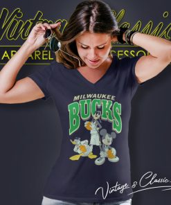 Milwaukee Bucks Disney Mickey Squad V Neck TShirt