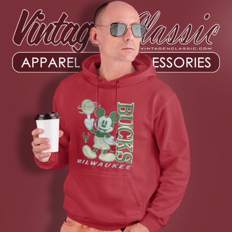 Milwaukee Bucks Disney Vintage Mickey Baller Hoodie Milwaukee Bucks Disney Vintage Mickey Baller Hoodie