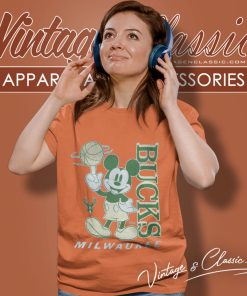 Milwaukee Bucks Disney Vintage Mickey Baller Women T Shirt