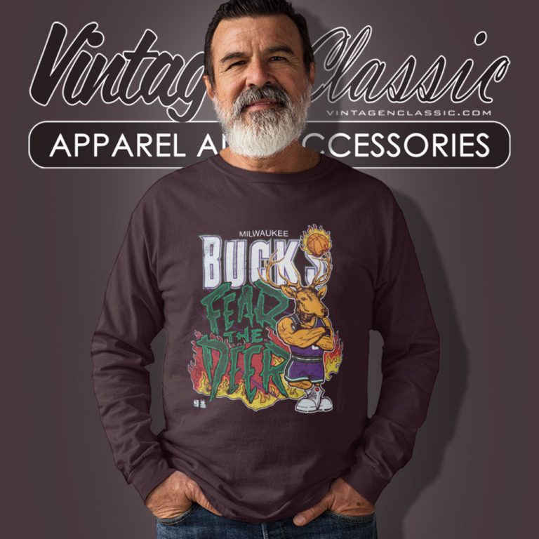 Milwaukee Bucks Fear The Deer Long Sleeve Tee Milwaukee Bucks Fear The Deer Long Sleeve Tee