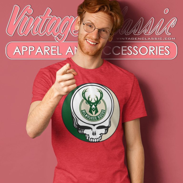 Milwaukee Bucks Grateful Dead Steal Your Face T Shirt Milwaukee Bucks Grateful Dead Steal Your Face T Shirt