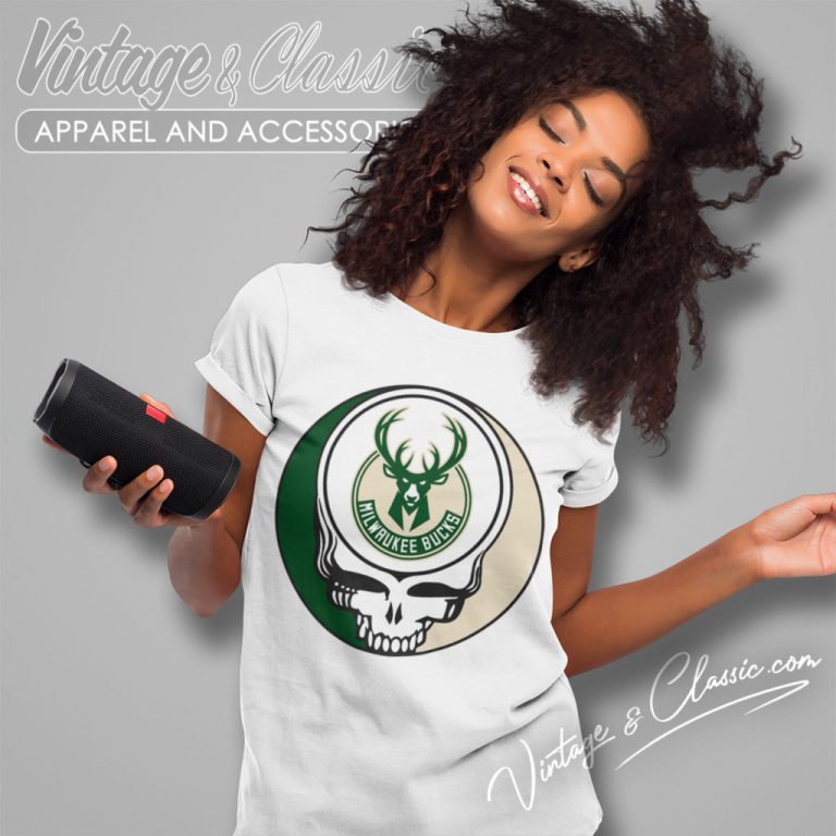 Milwaukee Bucks Grateful Dead Steal Your Face Women T Shirt Milwaukee Bucks Grateful Dead Steal Your Face Women T Shirt