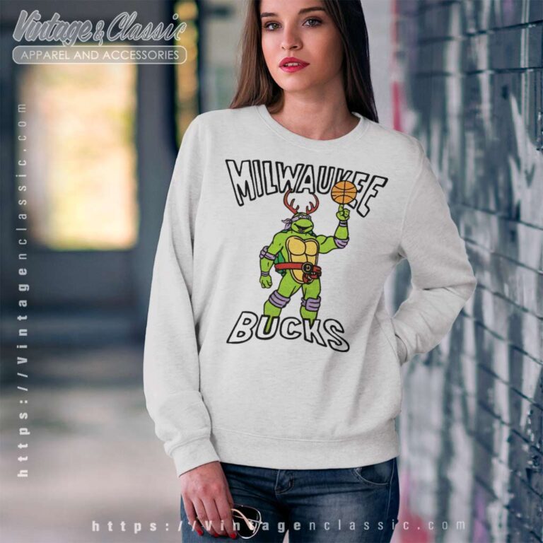 Milwaukee Bucks Homage Nba Teenage Mutant Ninja Turtles Sweatshirt Milwaukee Bucks Homage Nba Teenage Mutant Ninja Turtles Sweatshirt