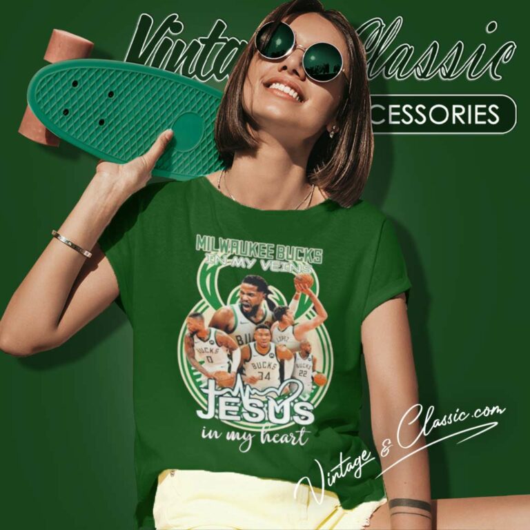 Milwaukee Bucks In My Veins Jesus In My Heart Women TShirt Milwaukee Bucks In My Veins Jesus In My Heart Women TShirt