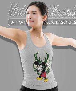Milwaukee Bucks Nba Basketball Dabbing Mickey Disney Sports Tank Top Racerback