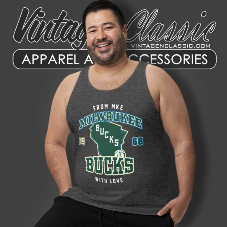 Milwaukee Bucks Nba With Love From Mke Tank Top Racerback Milwaukee Bucks Nba With Love From Mke Tank Top Racerback