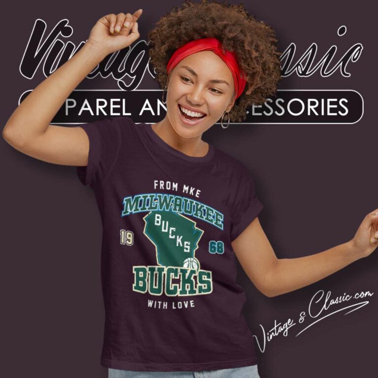 Milwaukee Bucks Nba With Love From Mke Women TShirt Milwaukee Bucks Nba With Love From Mke Women TShirt