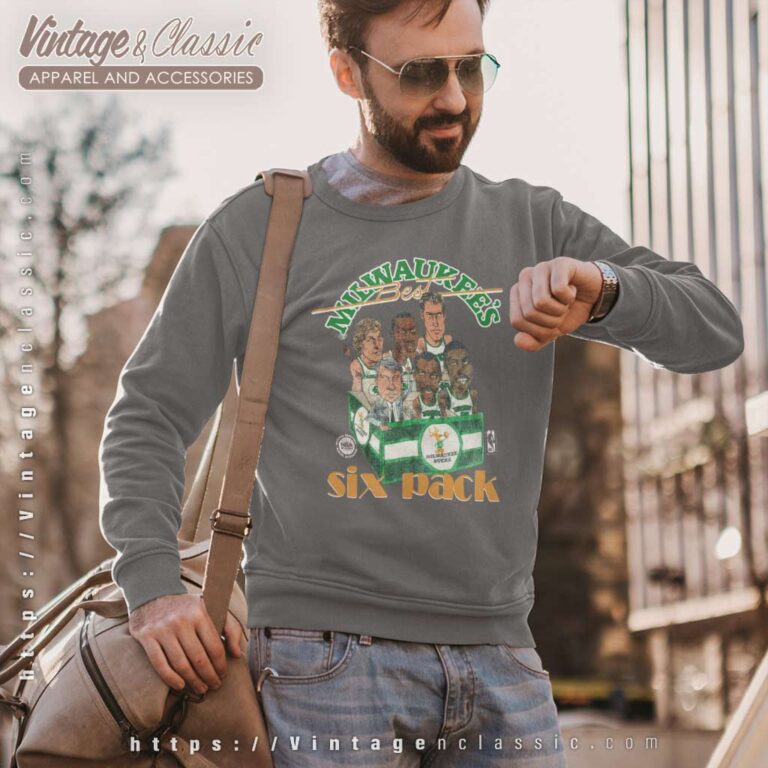 Milwaukee Bucks Six Pack Caricature Sweatshirt Milwaukee Bucks Six Pack Caricature Sweatshirt