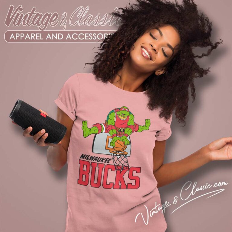 Milwaukee Bucks X Teenage Mutant Ninja Turtles Women TShirt Milwaukee Bucks X Teenage Mutant Ninja Turtles Women TShirt