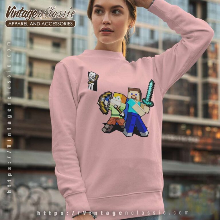 Minecraft Survival Mode Adult Sweatshirt Minecraft Survival Mode Adult Sweatshirt