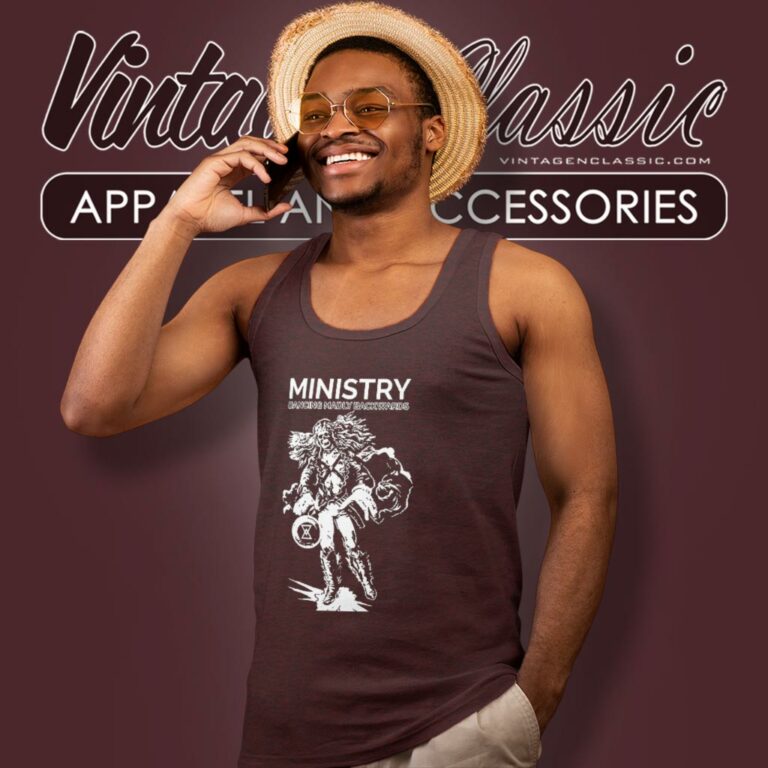 Ministry Dancing Madly Backwards Tank Top Racerback Ministry Dancing Madly Backwards Tank Top Racerback