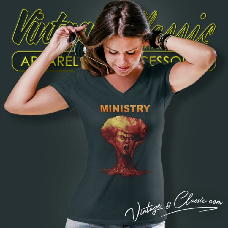 Ministry Mushroom Cloud V Neck TShirt Ministry Mushroom Cloud V Neck TShirt