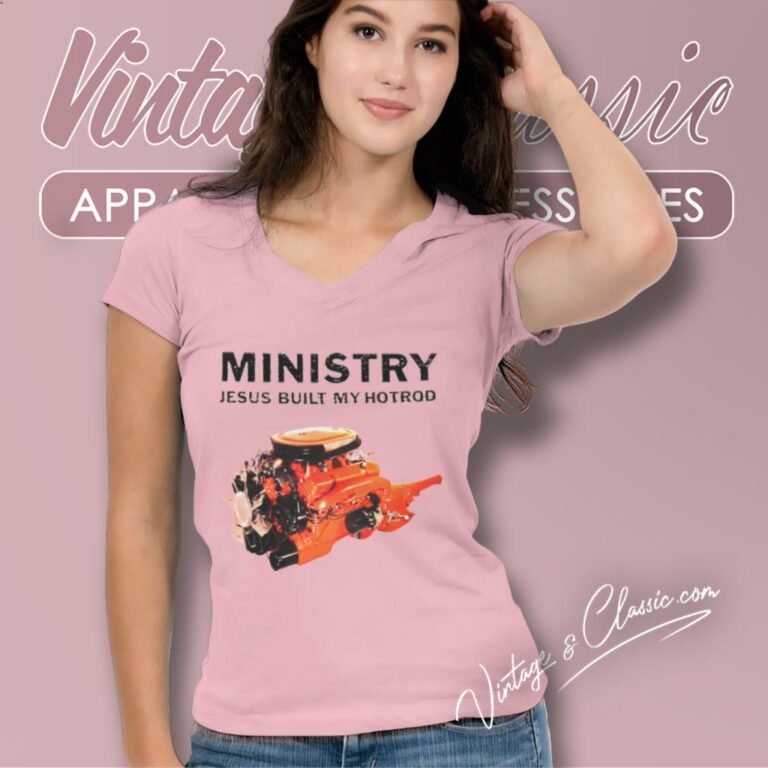 Ministry Shirt Jesus Built My Hotrod V Neck TShirt Ministry Shirt Jesus Built My Hotrod V Neck TShirt