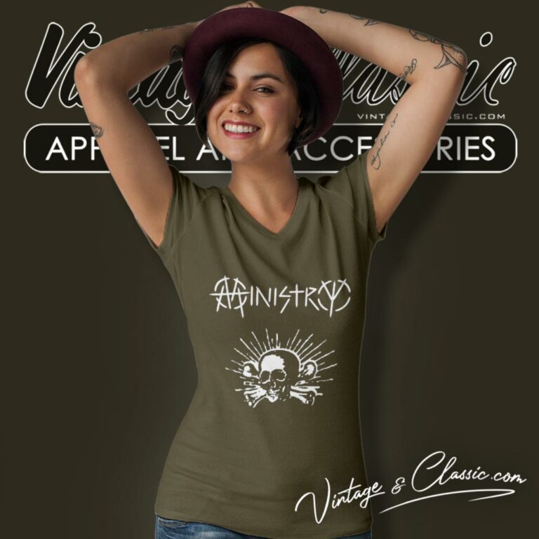 Ministry Skull V Neck TShirt Ministry Skull V Neck TShirt