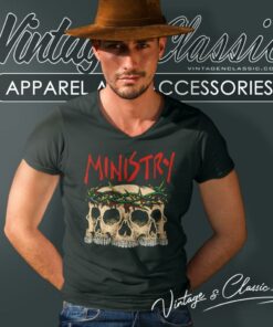 Ministry Skulls V Neck TShirt