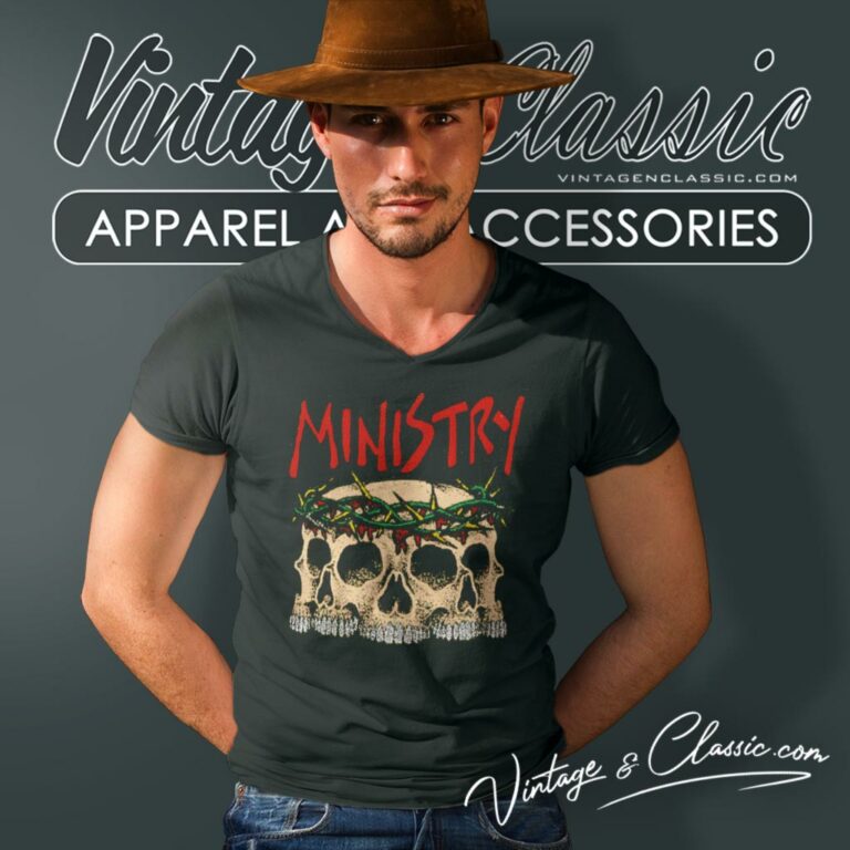 Ministry Skulls V Neck TShirt Ministry Skulls V Neck TShirt