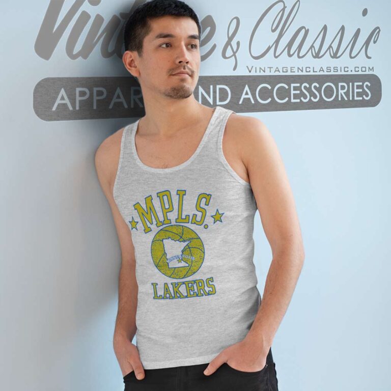 Minneapolis Lakers Vintage Retro Logo Tank Top Racerback Minneapolis Lakers Vintage Retro Logo Tank Top Racerback