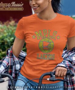 Minneapolis Lakers Vintage Retro Logo Women TShirt