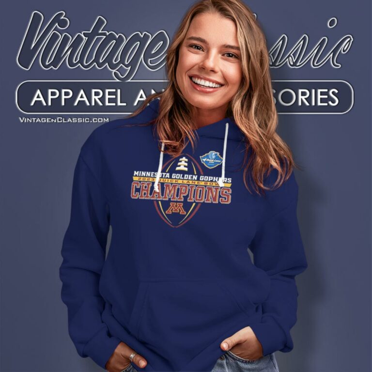 Minnesota Golden Gophers 2023 Quick Lane Bowl Champions Logo Hoodie Minnesota Golden Gophers 2023 Quick Lane Bowl Champions Logo Hoodie