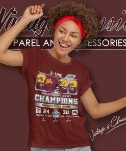Minnesota Golden Gophers 3 Time Quick Lane Bowl Champions 2023 Women T Shirt