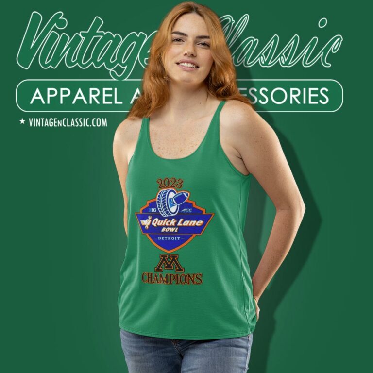 Minnesota Golden Gophers Champions 2023 Quick Lane Bowl Tank Top Racerback Minnesota Golden Gophers Champions 2023 Quick Lane Bowl Tank Top Racerback