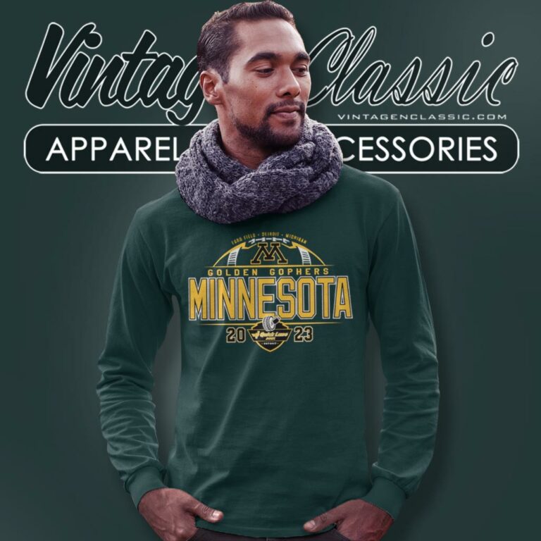 Minnesota Golden Gophers Ford Field Detroit Michigan Quick Lane Bowl 2023 Long Sleeve Tee Minnesota Golden Gophers Ford Field Detroit Michigan Quick Lane Bowl 2023 Long Sleeve Tee