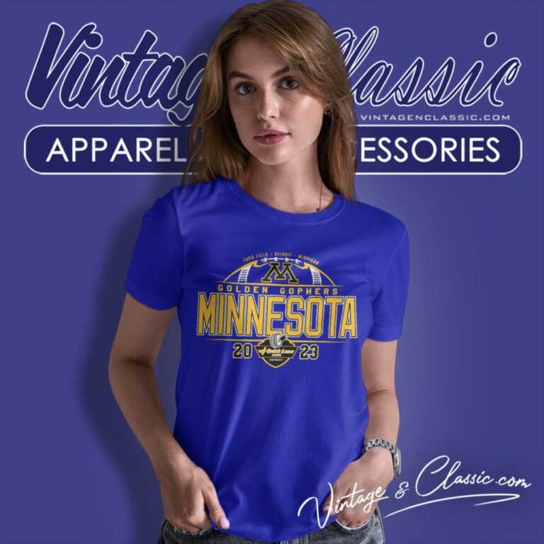 Minnesota Golden Gophers Ford Field Detroit Michigan Quick Lane Bowl 2023 Women T Shirt Minnesota Golden Gophers Ford Field Detroit Michigan Quick Lane Bowl 2023 Women T Shirt