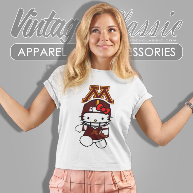 Minnesota Golden Gophers Hello Kitty Women T Shirt Minnesota Golden Gophers Hello Kitty Women T Shirt