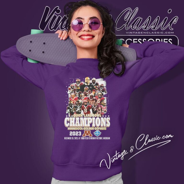 Minnesota Golden Gophers Team 2023 Quick Lane Bowl Champions Sweatshirt Minnesota Golden Gophers Team 2023 Quick Lane Bowl Champions Sweatshirt