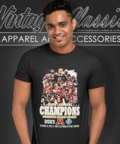 Minnesota Golden Gophers Team 2023 Quick Lane Bowl Champions T Shirt
