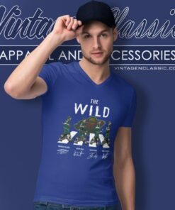 Minnesota The Wild Beatles Abbey Road V Neck TShirt