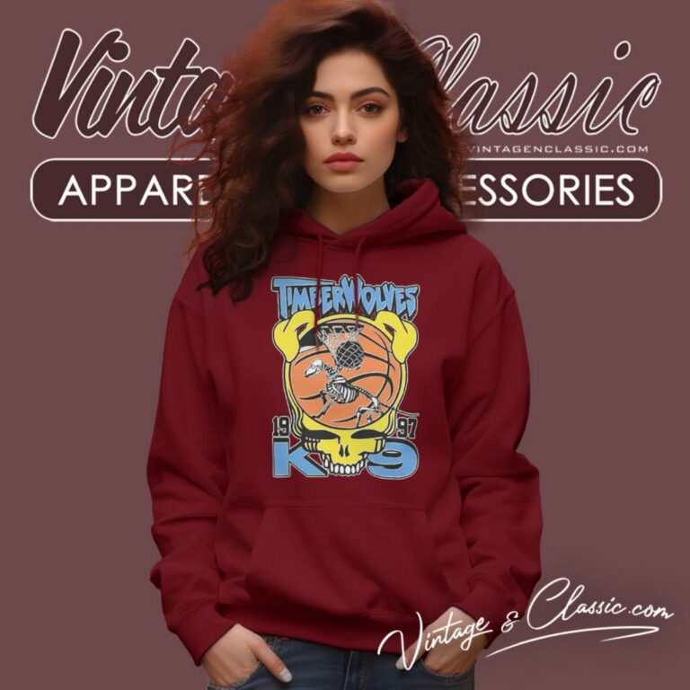 Minnesota Timberwolves 1997 K9 Grateful Dead Hoodie Minnesota Timberwolves 1997 K9 Grateful Dead Hoodie