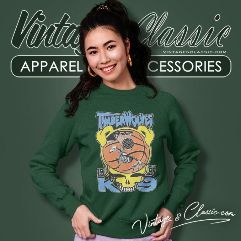 Minnesota Timberwolves 1997 K9 Grateful Dead Sweatshirt Minnesota Timberwolves 1997 K9 Grateful Dead Sweatshirt
