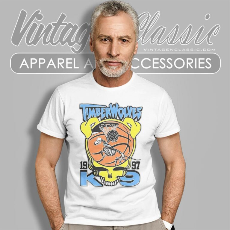 Minnesota Timberwolves 1997 K9 Grateful Dead T Shirt Minnesota Timberwolves 1997 K9 Grateful Dead T Shirt