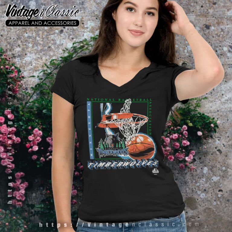 Minnesota Timberwolves Basketball Retro V Neck Minnesota Timberwolves Basketball Retro V Neck